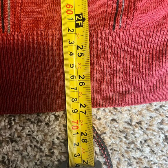 Dockers Red Windowpane Crewneck Sweater Classic Knit Pullover XL - Picture 6 of 6